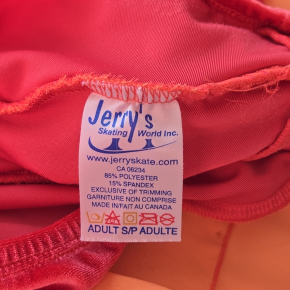 Jerry's Skating World‎ Ice Skating Practice Skirt Orange Tiered Women's Size S - Picture 5 of 8